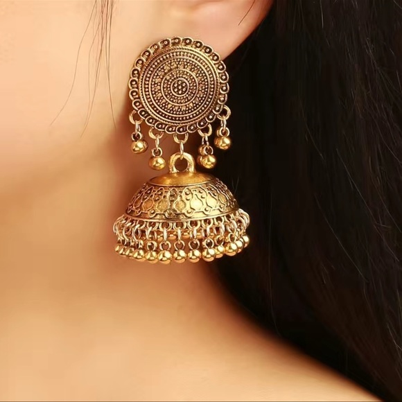 Jewelry - Traditional Boho Large Dangle Gold plated Earrings